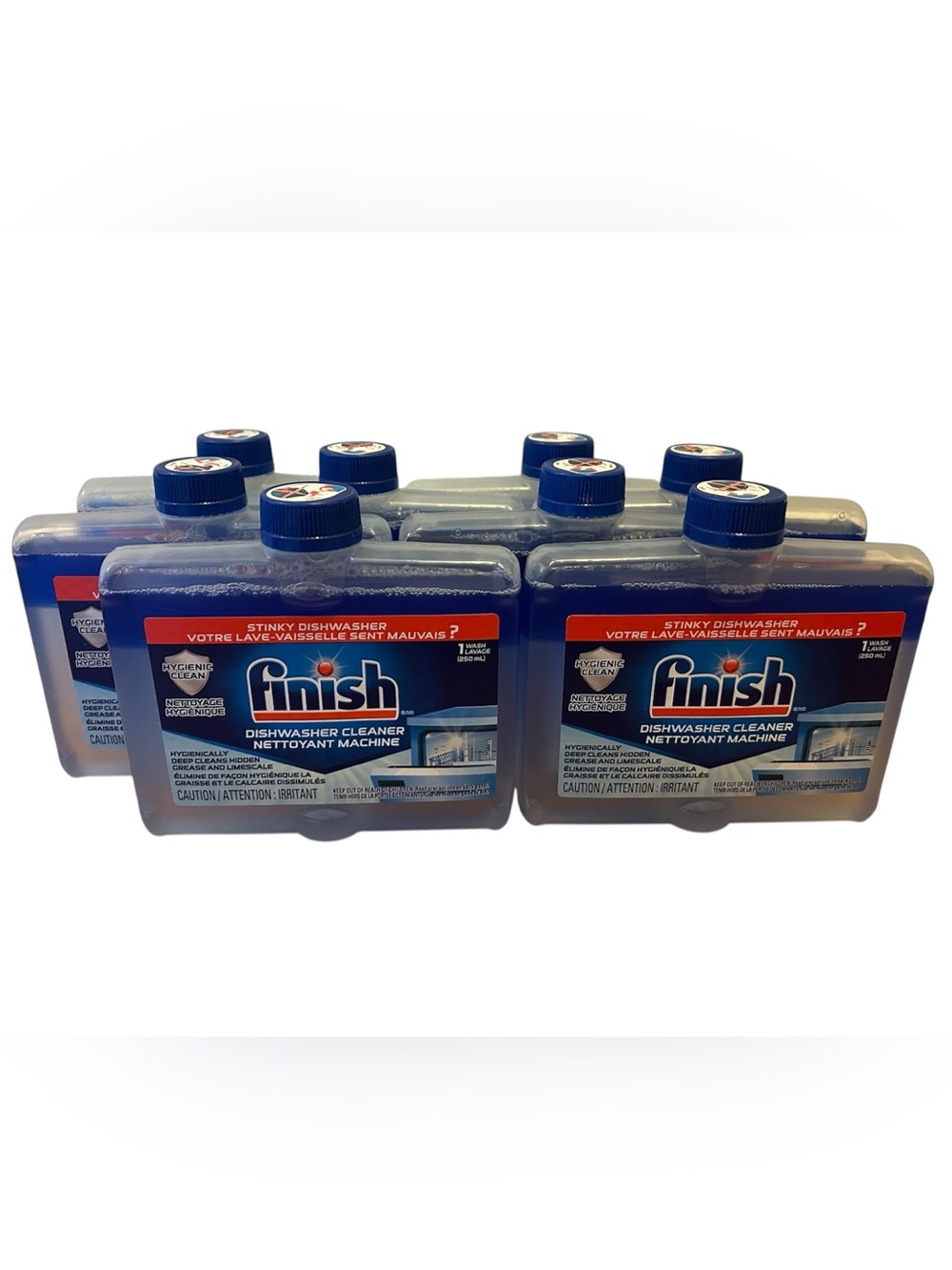 NEW Finish Dishwasher Cleaner Bundle of 8 Bottles